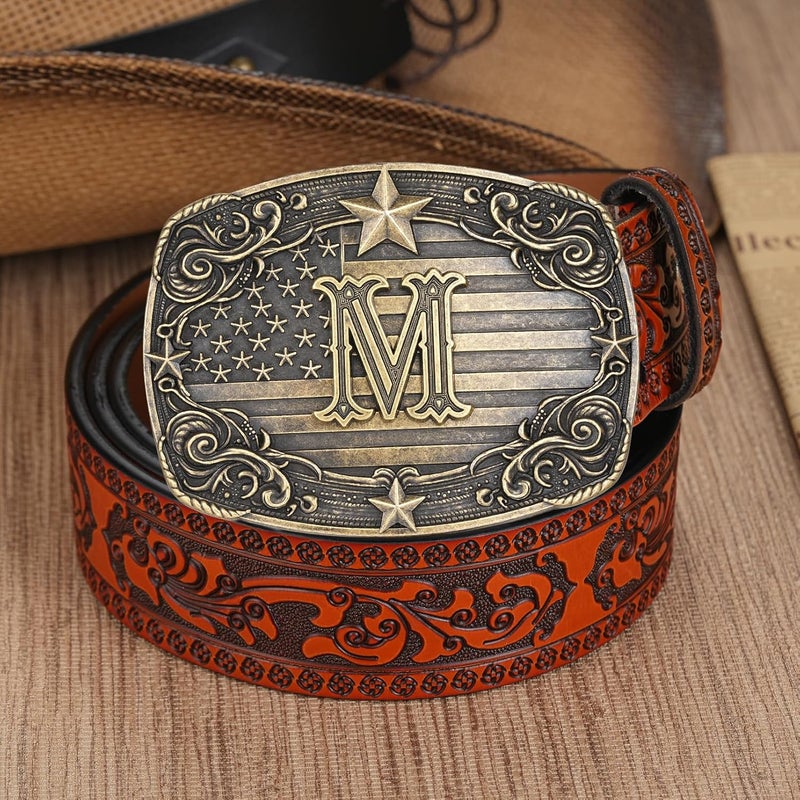 Flipslo Store Western Belt Buckle for Men Women Initial Letter A to Z Cowboy Belt Buckle Texas Buckle hebillas vaqueras para hombre - Image 4